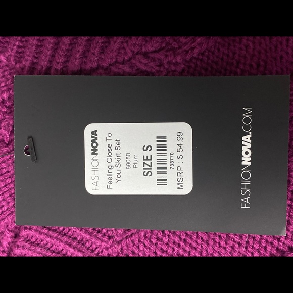 NWT FASHION NOVA PLUM SWEATER SKIRT SET! - Picture 8 of 8